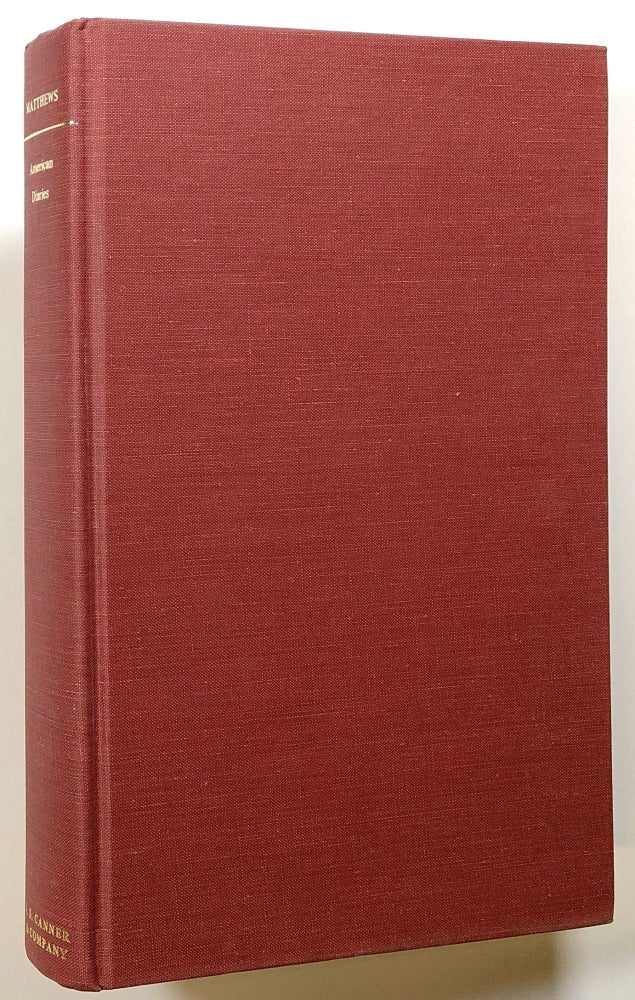 Item #s00021867 American Diaries, An Annotated Bibliography of American Diaries Written Prior to the Year 1861; Compiled by William Matthews, with the Assistance of Roy Harvey Pearce. William Matthews, ed., Roy Harvey Pearce.