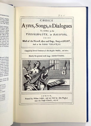 Choice Ayres, Songs and Dialogues, 2 vols.--Vol. 1: Books I and II & Vol. 2: Books III, IV, and V; Music for London Entertainment, 1660-1800, Series A, Volume 5a & 5b;  Originally published by John Playford, London, 1673-1679