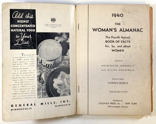 1940, The Woman's Almanac, The Fourth Annual Book of Facts for, by, and about Women