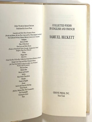 Collected Poems in English & / and French