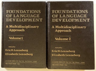 Item #s00022735 Foundations of Language Development: A Multidisciplinary Approach, 2...