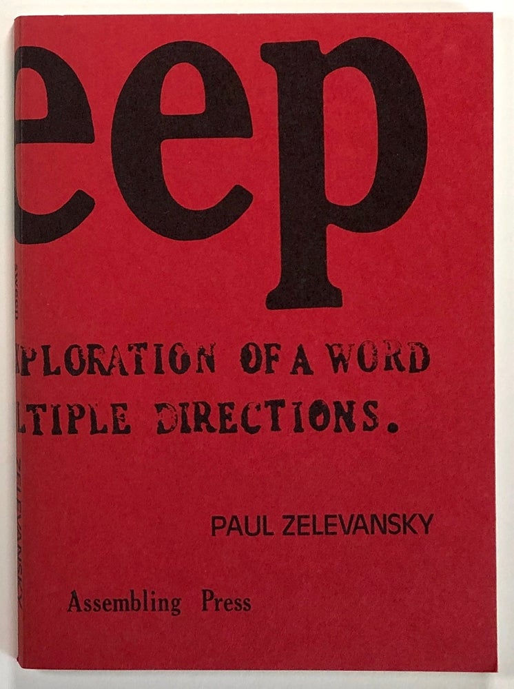 Item #s00023053 Sweep: The Exploration of a Word in Multiple Directions. Paul Zelevansky.