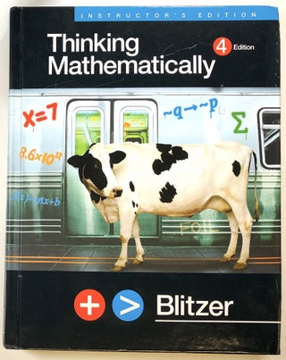 Item #s00023729 Thinking Mathematically, Instructor's Edition; Fourth Edition. Robert Blitzer