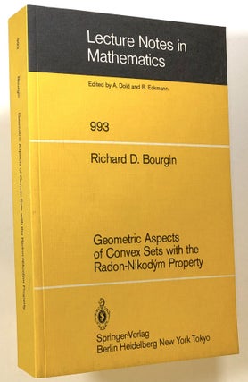 Item #s00023804 Geometric Aspects of Convex Sets With the Radon-Nikodym Property; Lecture Notes...