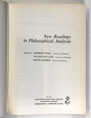 New Readings in Philosophical Analysis