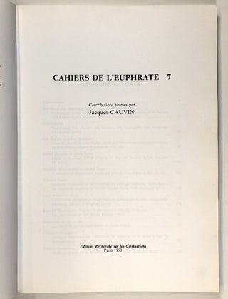 Cahiers de L'Euphrate 7