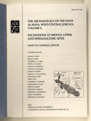 The Archaeology of the Wadi al-Hasa, West-Central Jordan, Volume 2: Excavations at Middle, Upper and Epipaleolithic Sites; Arizona State University, Anthropological Research Papers, no. 52