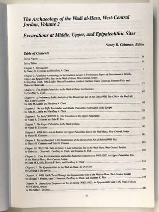 The Archaeology of the Wadi al-Hasa, West-Central Jordan, Volume 2: Excavations at Middle, Upper and Epipaleolithic Sites; Arizona State University, Anthropological Research Papers, no. 52
