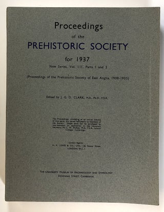 Item #s00026577 Proceedings of the Prehistoric Society for 1937; New Series, Volume III, Parts 1...