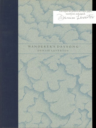 Item #s00027317 Wanderer's Daysong. Denise Levertov