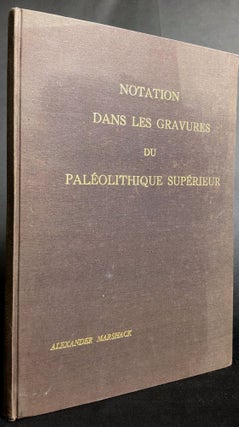 Item #s00027331 Notation dans les Gravures du Paleolithique Superieur; Nouvelles Methodes...