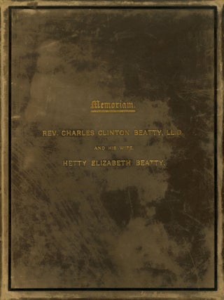 Item #s00027395 Memoriam of Rev. Charles Clinton Beatty, D.D., LL.D. of Steubenville, Ohio, Born...