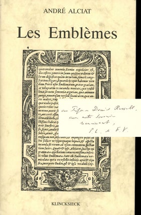 Item #s00027425 Les Emblemes: Fac-simile de L'edition Lyonnaise Mace-Bonhomme de 1551; Preface de...
