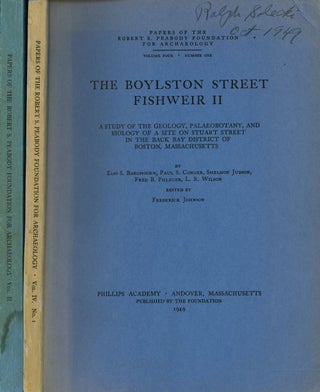 Item #s00027477 The Boylston Street Fishweir: A Study of the Archaeology, Biology, and Geology of...