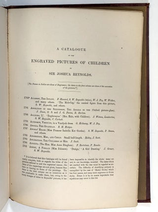 English Children as Painted by Sir Joshua Reynolds: An Essay on Some of the Characteristics of Reynolds as a Painter, with Especial Reference to His Portraiture of Children