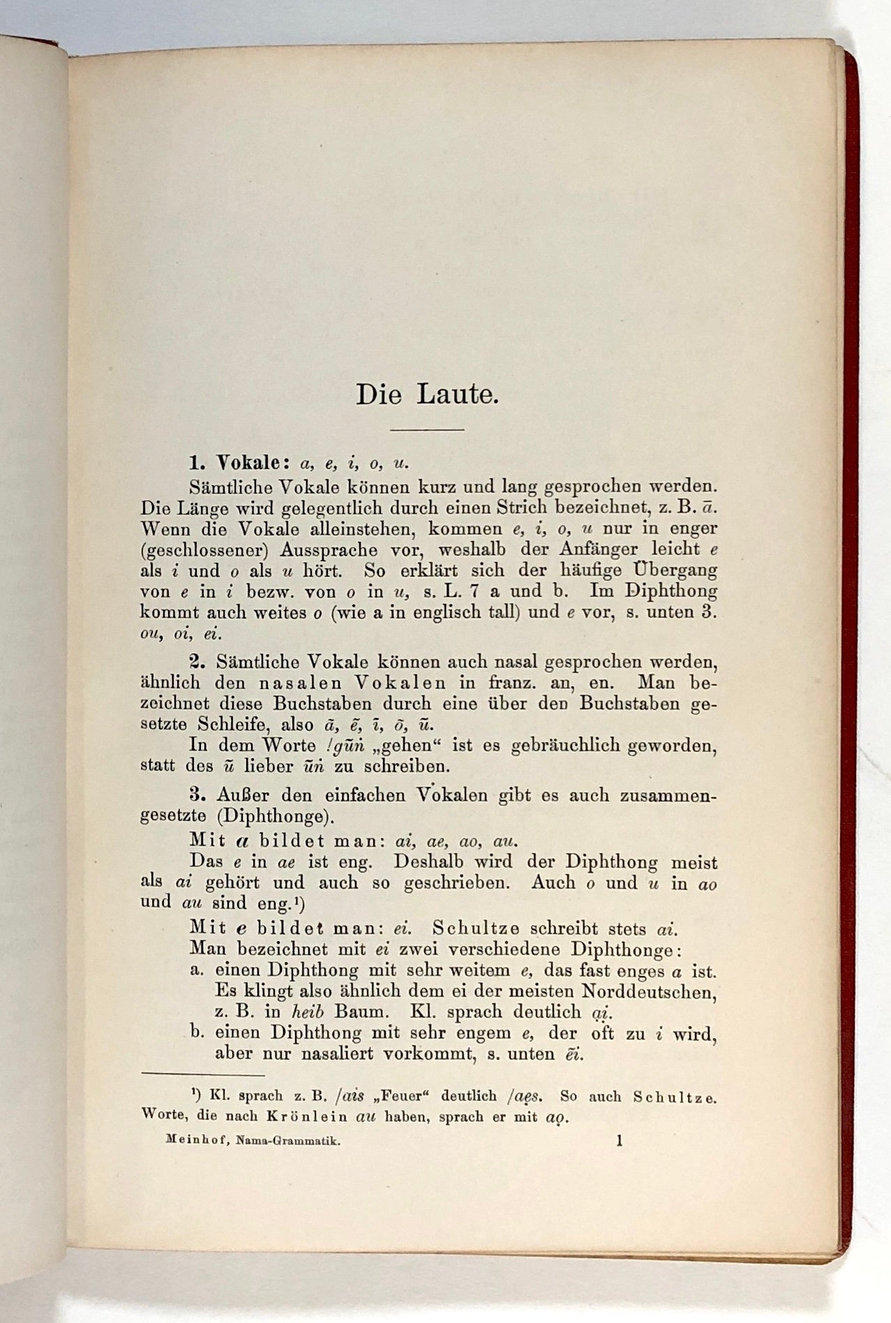 Lehrbuch der Nama-Sprache; Mit Beitragen von Hermann Hegner