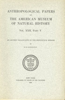 Item #s00031071 Anthropological Papers of the American Museum of natural history Vol XXII, Part...