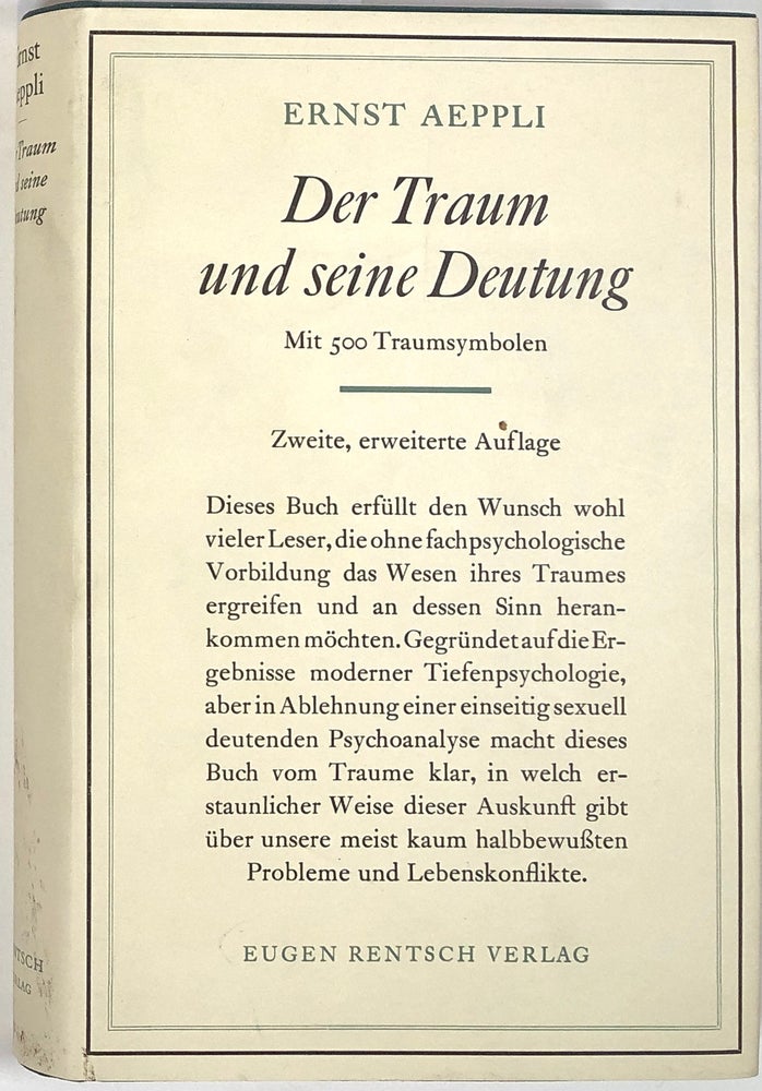 Item #s0003238 Der Traum und Seine Deutung; mit 500 Traumsymbolen. Ernst Aeppli.