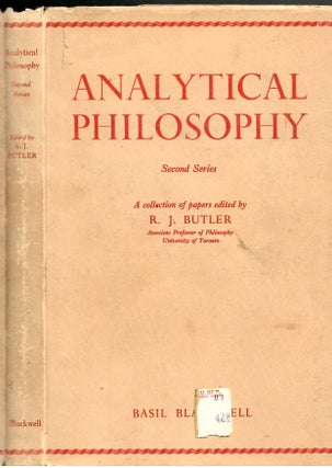 Item #s00035121 Analytical Philosophy. R. J. Butler