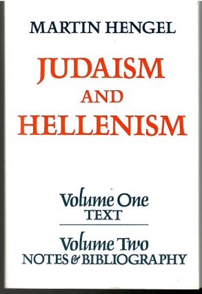 Item #s00035446 Judaism and Helenism: Studies in Their Encounter in Palestine During the Early...