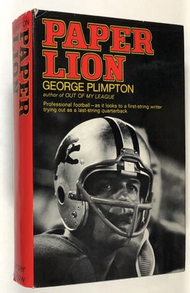 Item #s00035519 Paper Lion. George Plimpton