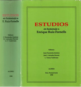 Item #s00035618 Estudios en Homenaje a Enrique Ruiz-Fornells. Juan Fernandez Jimenez, Jose J....