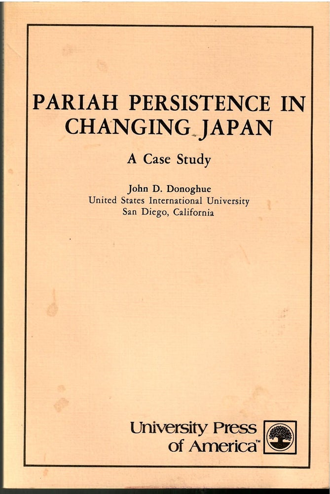 Item #s00035950 Parish Persistence in Changing Japan: A Case Study. John D. Donoghue.