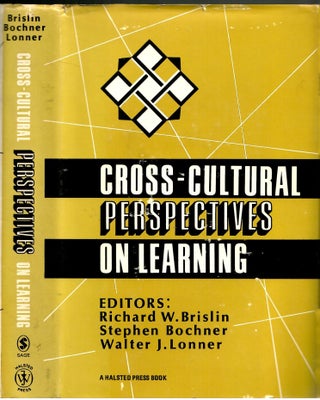 Item #s00036057 Cross-Cultural Perspectives on Learning. Richard W. Brislin, Stephen Bochner,...