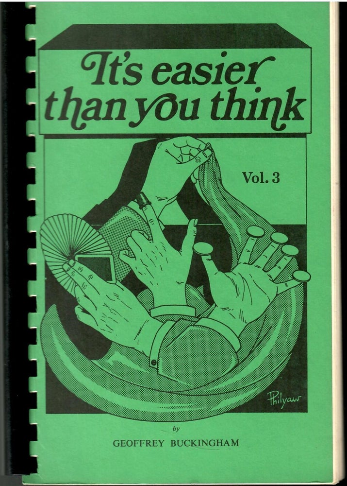 Item #s00036186 It's Easier than you Think Vol. 3 (Vol. 3 Only). Geoffrey Buckingham.