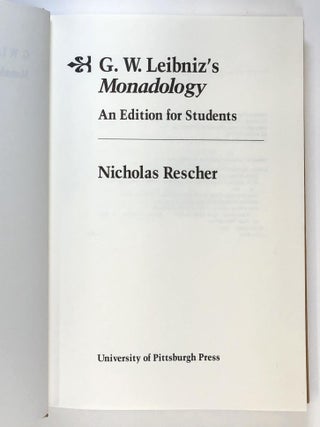 G. W. Leibniz's Monadology: An Edition for Students