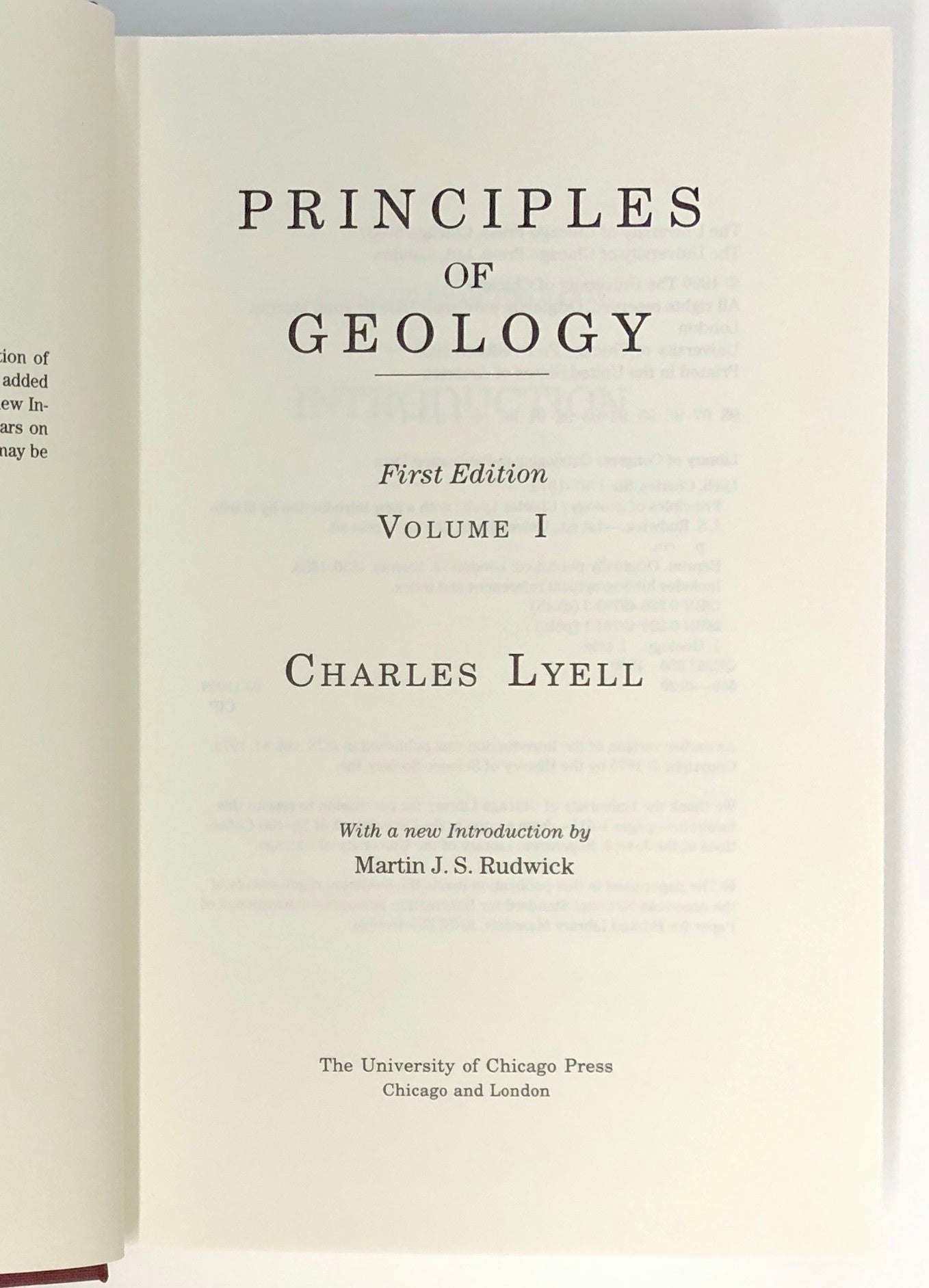 Principles of Geology: Volume I facsimile of first edition | Charles ...