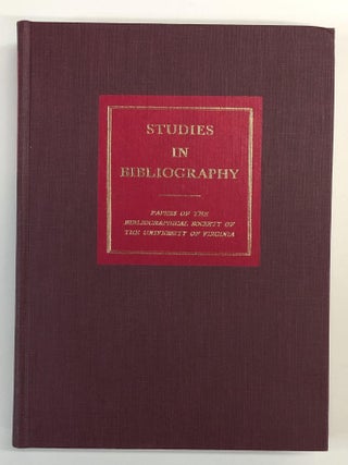 Item #s00038527 Studies in Bibliography: Volume Forty [Papers of the Bibliographical Society of...