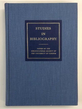 Item #s00038528 Studies in Bibliography: Volume Forty-One [Papers of the Bibliographical Society...