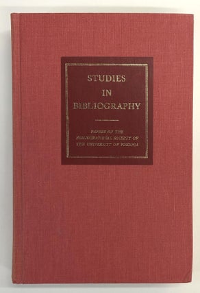 Item #s00038531 Studies in Bibliography: Volume Forty-Four [Papers of the Bibliographical Society...
