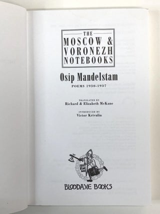The Moscow & Voronezh Notebooks: Poems 1930-1937