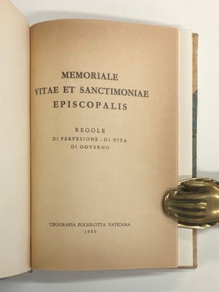 Memoriale Vitae et Sanctimoniae Episcopalis -- Regole di Perfezione, di Vita, di Governo