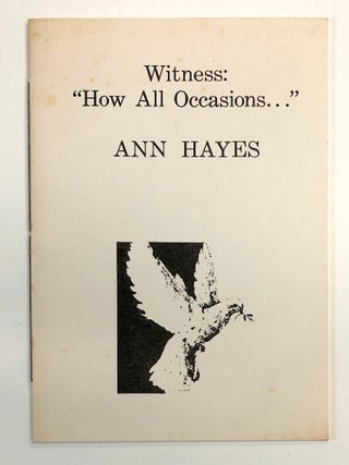 Item #s00039777 Witness: "How All Occasions...": A Poem for the American Bicentennial [signed 1st...