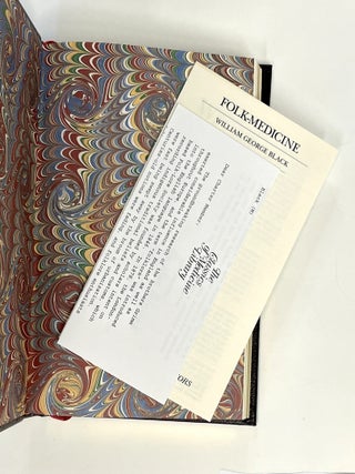 Folk-Medicine; A Chapter in the HIstory of Culture [Classics of Medicine facsimile edition, full leather gilt]