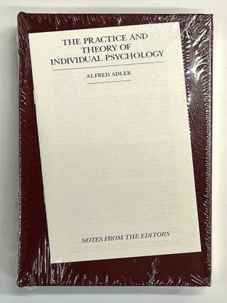 Item #s00040444 The Practice and Theory of Individual Psychology [Classics of Medicine facsimile...