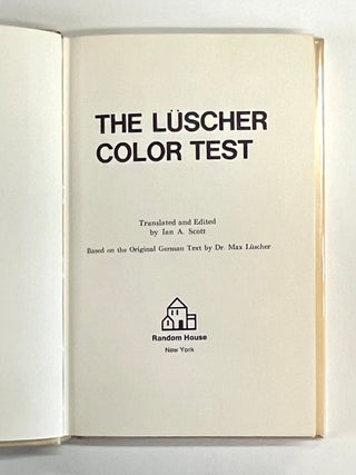 The Luscher Color Test [with cards, 1st printing]