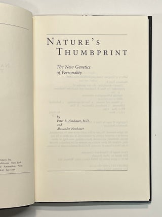 Nature's Thumbprint: The New Genetics of Personality