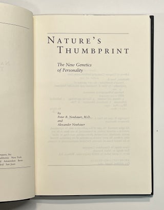 Nature's Thumbprint: The New Genetics of Personality