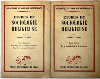 Item #s0004126 Études de Sociologie Religieuse; 2 Vols.--1: Sociologie de la Pratique Religieuse...