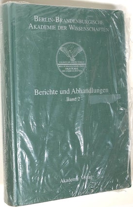 Item #s0004190 Berlin-Brandenburgische Akademie Der Wissenschaften, Berichte und Abhandlungen,...