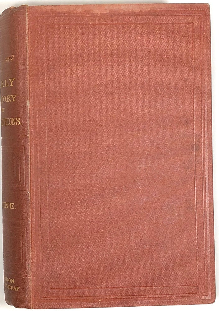 Item #s0004541 The Lectures on the Early History of Institutions. Henry Sumner Maine.