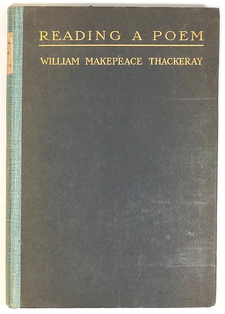 Item #s0005690 Reading a Poem. William Makepeace Thackeray.