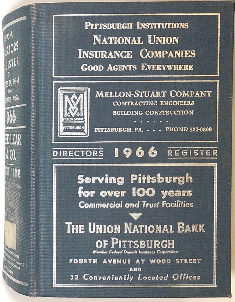 Item #s0007422 Official Directors Register of Pittsburgh and Tri-State Area, 1966 Edition. Directory Publishing Company.