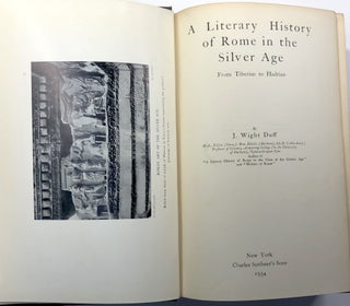 Item #s0007793 A Literary History of Rome in the Silver Age, From Tiberius to Hadrian; The...