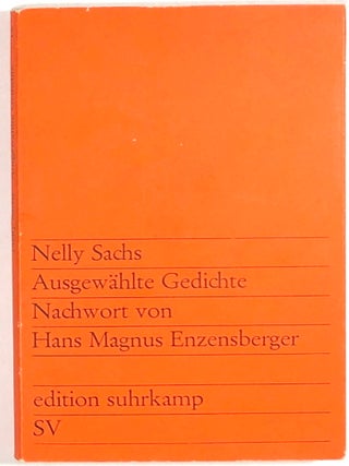 Item #s0008026 Ausgewahlte Gedichte; Nachwort von Hans Magnus Enzensberger; Edition Suhrkamp 18....