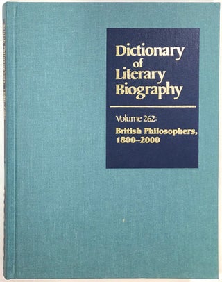 Item #s0008342 British Philosophers, 1800-2000; Dictionary of Literary Biography, Volume Two...